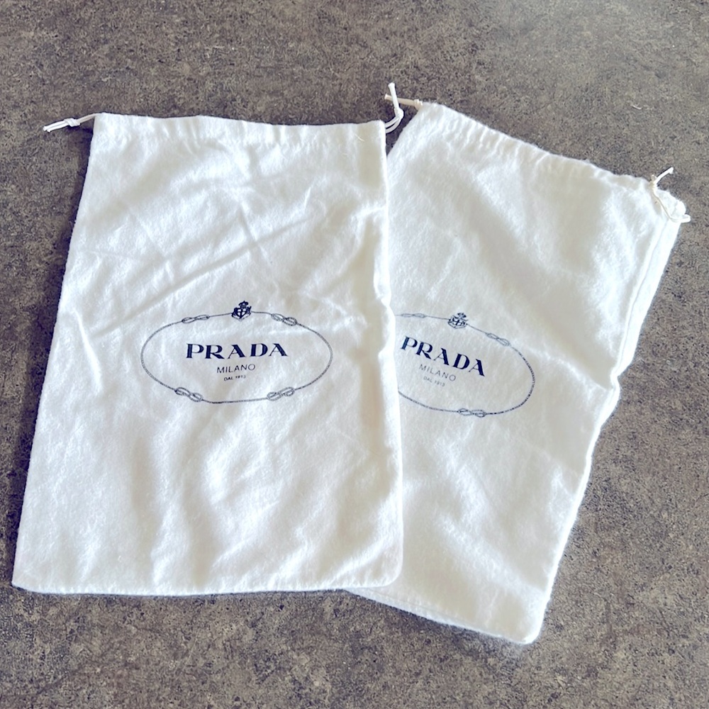 Authentic Prada Dust Bags Shoe Wallet Clutch Storage Dust Bag